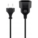 Rallonge fiche europ&eacute;enne, 5 m , noir