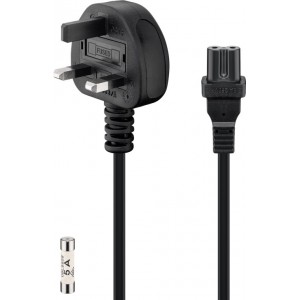 C&acirc;ble d'alimentation UK, 1,8 m, noir
