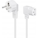 C&acirc;ble de raccordement pour appareils froids, coud&eacute; des deux c&ocirc;t&eacute;s, 5 m, blanc