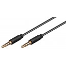C&acirc;ble de connexion audio AUX, 3,5 mm st&eacute;r&eacute;o 4 p&ocirc;les, slim, CU